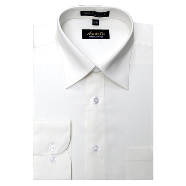 Amanti - CL1004-19x36/37 Men's Wrinkle Free Off White Dress Shirt ...