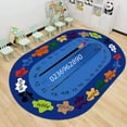 thumbnail image 4 of Alfombra de terciopelo de cristal de dibujos animados con letras ovaladas, alfombrilla educativa para pies para niños, alfombrilla de suelo para rincón de lectura digital para educación, 4 of 6