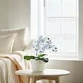 thumbnail image 4 of 9 Head Light Blue Orchids Artificial Flowers 27'' Long Branch Artificial Orchids That Look Real Faux Orchid Stems Lifelike Fake Silk Orchid Flowers for Vase Table Centerpieces Wedding Room Home Decor, 4 of 6