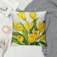 thumbnail image 2 of Shangniulu Yellow Tulips Flowers Pillowcases Nature Floral Print Pillow Case Decorative Throw Pillow Cover for Home Sofa Office 18x18inch, 2 of 5