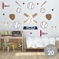 thumbnail image 2 of Big Dot of Happiness Batter Up - Baseball - Peel and Stick Sports Decor Vinyl Wall Art Stickers - Wall Decals - Set of 20, 2 of 8