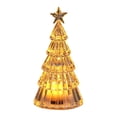 thumbnail image 2 of Crystal Christmas Tree Night Light, Battery Powered Tabletop Lamp, Warm LED Glow, Cozy Winter Holiday Indoor Decor, Star Topped Ornament, 2 of 7