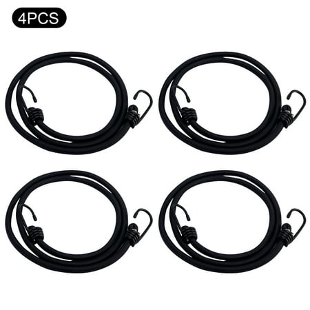 

4pcs Outdoor Camping Bungee Cord Metal Straps With Hooks Multipurpose Tie Down