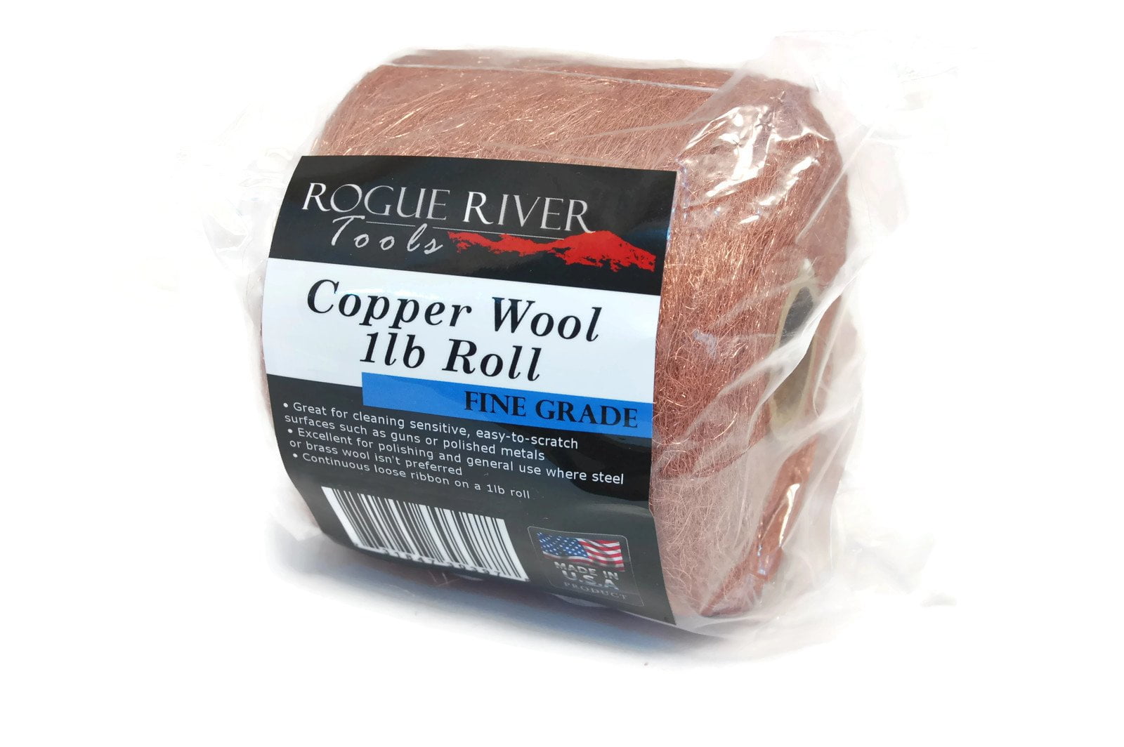 Copper Wool FINE Grade 1lb Roll by Rogue River Tools. CHOOSE GRADE