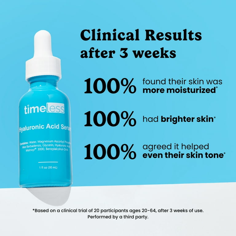 Timeless Skin Care Hyaluronic Acid - Hydrating Face Serum for