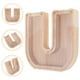 thumbnail image 2 of Alcancía de madera con letras del alfabeto, forma de U, monedas, tarro, caja de cambio, decoración de mesa, 2 of 7