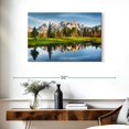 thumbnail image 3 of Elephant Stock Grand Teton Reflection Wall Art - Horizontal Canvas Wall Art - Living Room Wall Decor - Nature Canvas - Green And Blue Decor - 36" x 24", 3 of 8