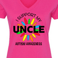 thumbnail image 4 of Inktastic I Support My Uncle Autism Awareness Women's V-Neck T-Shirt, 4 of 5