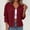 Wine, variant on Wovilon Women's Jacket, Cropped Fit with Button Front and Flap Pockets, Corduroy Fabric for Fall Winter