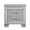 Silver, variant on Silver, 2 ball - bearing drawers, faux crystal bar pulls / Bedroom nightstand with decorative mirror