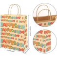 thumbnail image 3 of 8 bolsas de regalo de cumpleaños de papel kraft con asas, 25x10x32cm, diseño de dibujos animados, bolsas de recuerdos para fiestas, suministros para ocasiones de cumpleaños Feliz Sencillez, 3 of 5