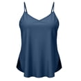 thumbnail image 7 of hoksml Women's Plus Size V-Neck Cami Top, Adjustable Spaghetti Strap Tank Top with Side Slits L-5XL, 7 of 7