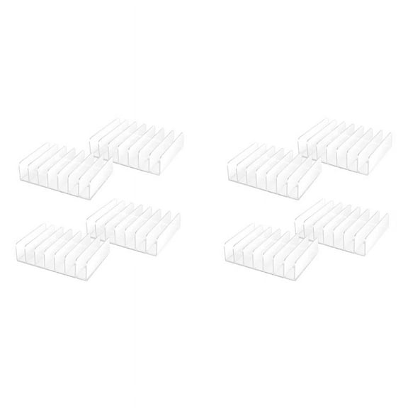 8 Pcs Clear Acrylic CD Holder with Tackable DVD Display Rack Storage Organizer Stand Tray Holds