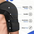 thumbnail image 4 of Adjustable Shoulder Brace for Men, Both Left and Right Arm, Pain Relief for Torn Rotator Cuff, Compression Support Sleeve for Dislocation, Bursitis, Tendonitis, Black, Large, 4 of 7