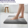 thumbnail image 4 of Tapete para Baño Bluelander de Microfibra, Antideslizante con Suela TPR, Gris Claro, 4 of 5