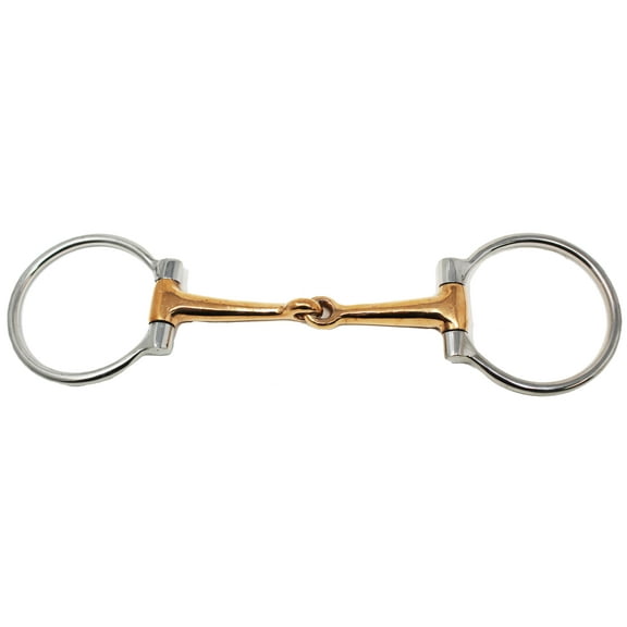 D-Ring Stainless Steel Copper Horse Snaffle Bit 5" Mouth 35436