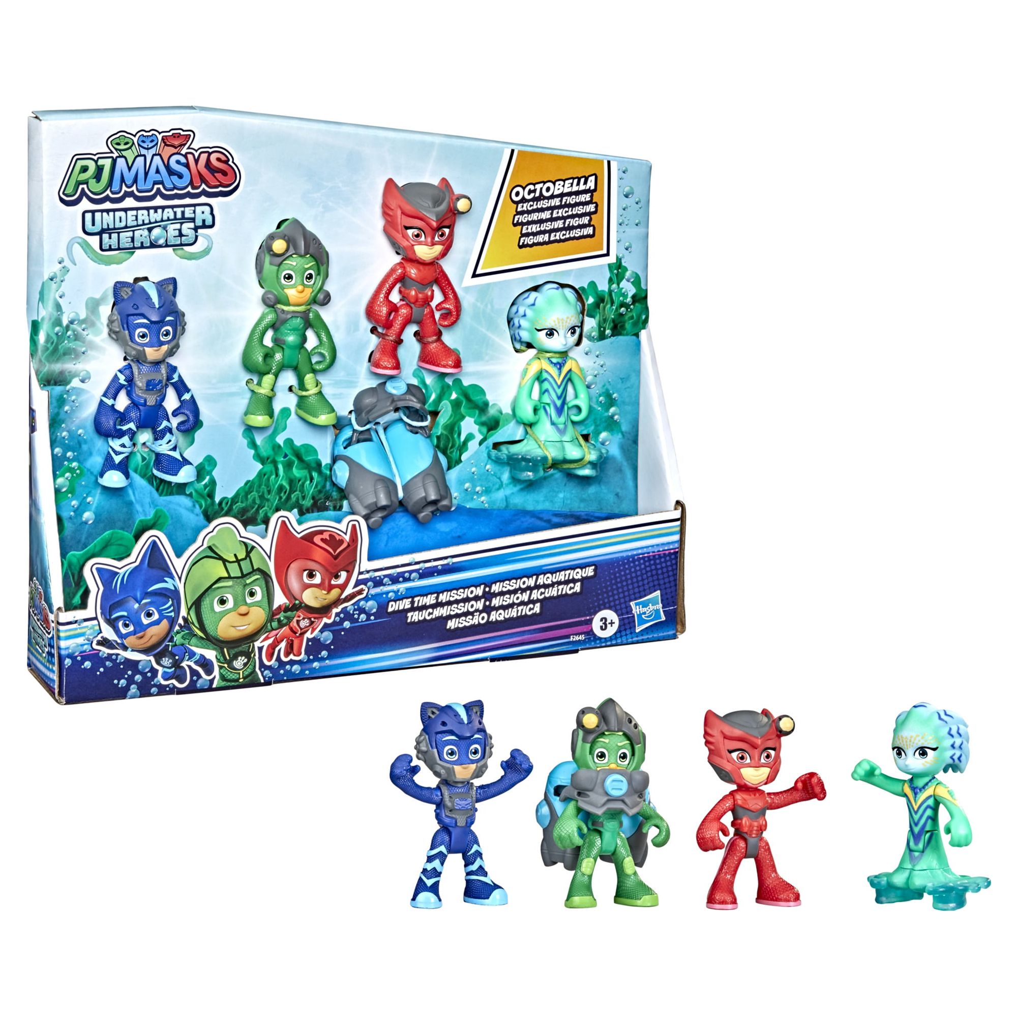 BES-34651 - Giocattoli - beselettronica - PJ Masks Sottomarino Lancia Eroi  Underwater Heroes Hasbro Giocattolo