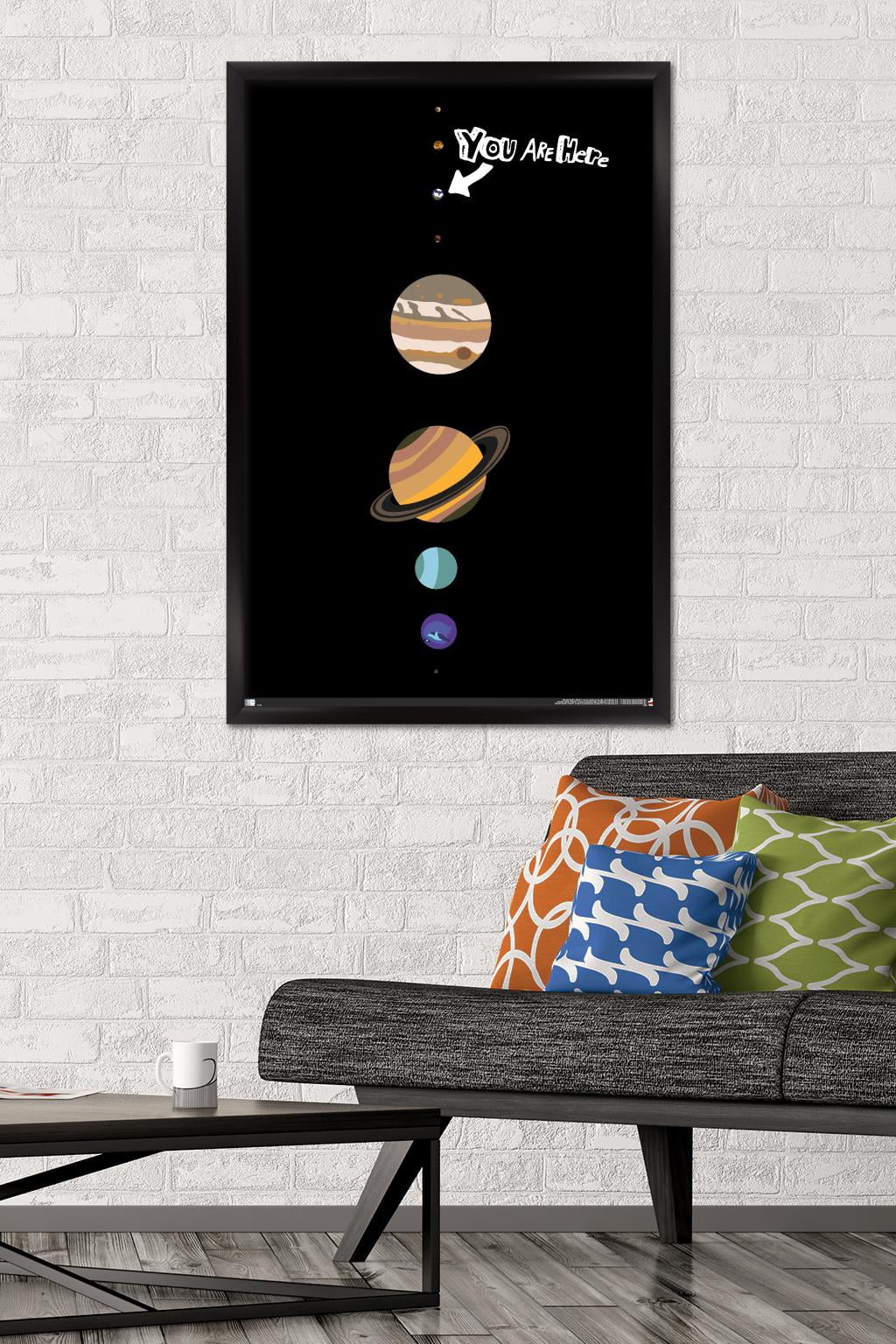 The Big Bang Theory - Planets Wall Poster, 22.375" x 34", Framed