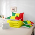 thumbnail image 6 of Manfei Senegal Flag 7-Piece King Bedding,Vintage National King Bed in a Bag,Green Yellow Red,Light Gray Reversible, 6 of 7