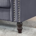 thumbnail image 6 of Gewnee Velvet Loveseat Sofa with Pillows and Nailhead Trim Armrest for Living Room,Gray, 6 of 7
