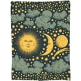 thumbnail image 3 of Retro Sun and Moon Blanket Gifts for Adults for Living Room Bedding Couch Soft Lightweight Warm Cozy Vintage Stars Clouds in The Sky Throw Blankets Decor 40X50in, 3 of 6