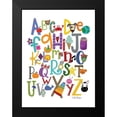 thumbnail image 2 of Larson, Lisa 12x14 Black Modern Framed Museum Art Print Titled - Colorful Alphabet, 2 of 5