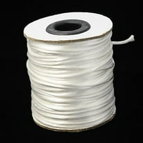 50 Yards 2 mm White Nylon Cord Beading Satin String Macrame Friendship Bracelet Jewelry Making for Chinese Knotting Rattail Beading