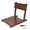 Walnut, variant on Japanese Floor Tatami Chair with Smoothly Polished Tilt Backrest Legless Meditation Seating for Living Room Bay Window 19.7 x 17.0 x 15.7 Inches / 50 x 43 x 40 cm