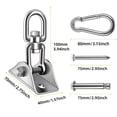 thumbnail image 3 of Kit para colgar hamacas, ganchos giratorios de 360° de alta resistencia para columpios, sillas, yoga, columpios para porches al aire libre, 3 of 5