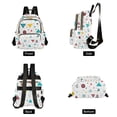 thumbnail image 4 of FORMRS Mini Backpack Purse for Women Travel Daypack Casual Shoulder Bag, Red Simple Shapes, 4 of 7