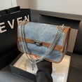 thumbnail image 4 of 24 nuevos bolsos de hombro de moda para mujer, bolso de cadena de gran capacidad, bolso cruzado, bolso cuadrado pequeño que combina con todo, bolso informal de verano, 4 of 5