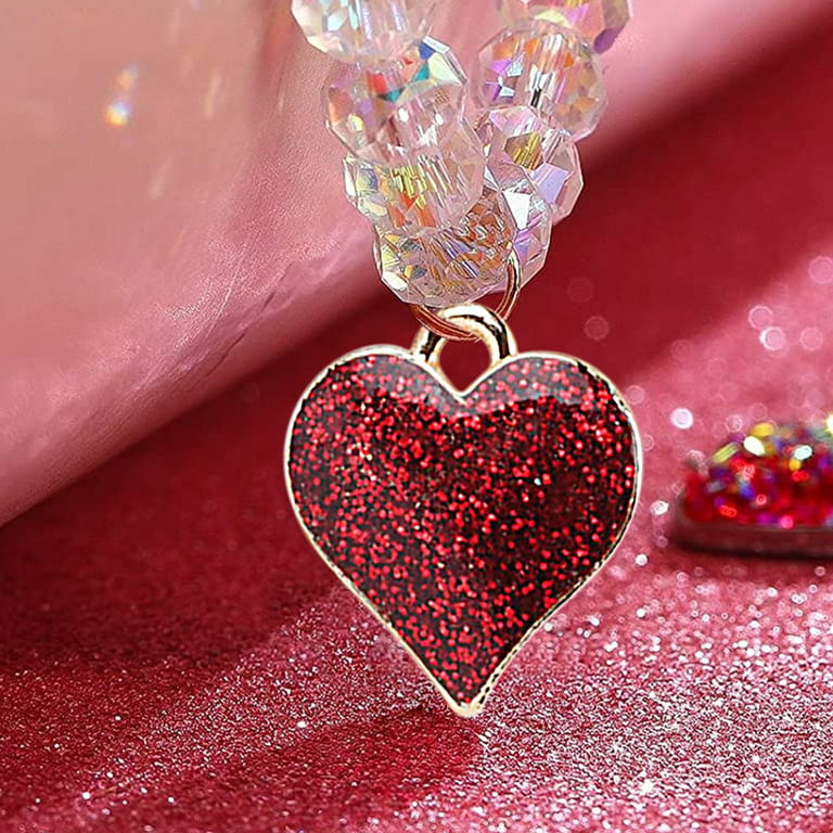 10 PC Heart Shape Charms Bling Charms For Jewelry Making Valentine's Day  DIY Earring Bracelet Necklace