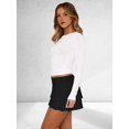 thumbnail image 6 of Women'S Pleated Mini Skirt Lace Ruffle Short Skirt High Waisted Floral Layered Skirts, 6 of 7