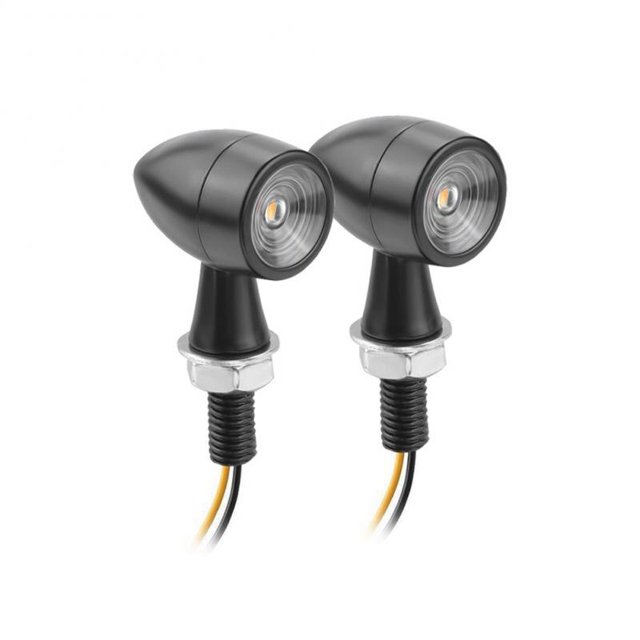 Super Bright Motorcycle Led Turn Signal Light Metal Retro Durable Car Lights Universal Moto Indicators Car Accessories Mini2pcsUnited States He Qiyong unisex