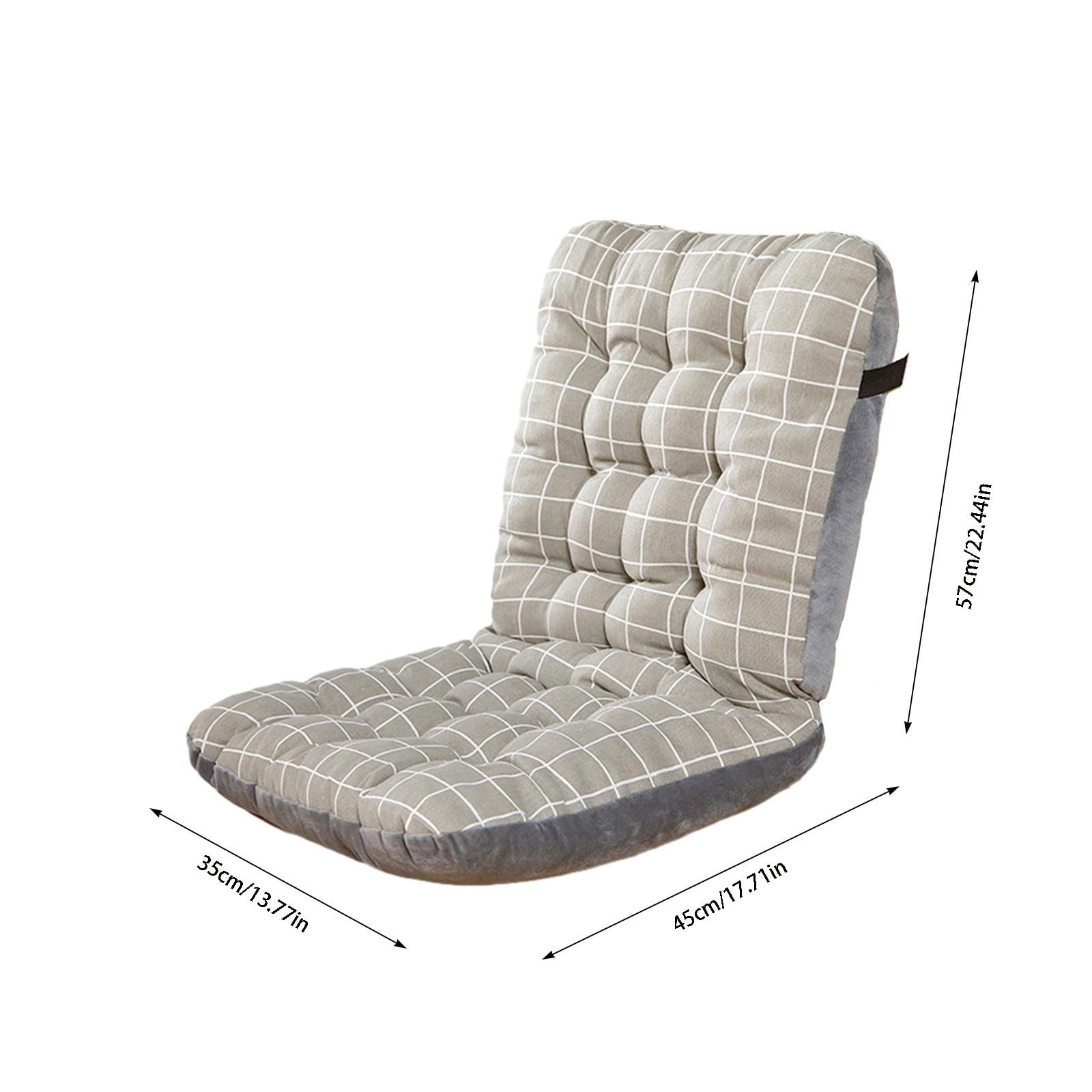 Sahpxhe Rocking Seat Cushion with Ties, Soft High Back Chair Cushion for Patio Furniture,Office 17.55X22.23X13.65 Inch Gray
