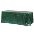 thumbnail image 1 of 1 Pc, Glitz Sequin 90"X132" Rectangular Tablecloth - Emerald Green For Party & Event Decor, 1 of 1