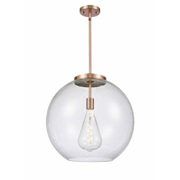 221-1S-AC-G124-18-Innovations Lighting-Athens - 1 Light Pendant In Industrial Style-18.38 Inches Tall and 17.75 Inches Wide-Antique Copper