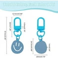 thumbnail image 2 of 8Pcs 8 Colors Smile Key Chain Mini Emoticon Keychain Happy Face Keychain Cute Expression Keychain Enamel Smiling Face Pendant Decorations for Purse Handbag Bag Backpack Charm Accessories, 2 of 6