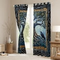 thumbnail image 3 of jejeloiu Black Raven Crow Black Out Curtains,Bohemian Style Tree Curtains Pack of 2 (42x63 Each) For Teens, 3 of 6