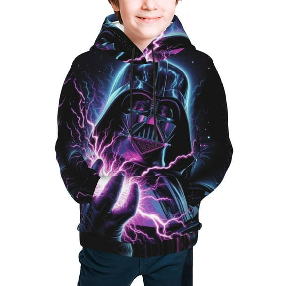 Darth Vader Teen Boys Girls Hoodies 3D Printed Hooded Sweatshirts for Kids Long Sleeve Casual Unisex Pullovers with Pockets