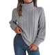 thumbnail image 2 of Suéter de cuello alto para mujer, moda de manga larga, cuello redondo navideño, blusa holgada de tendencia, suéter de punto, suéter para mujer, 2 of 4