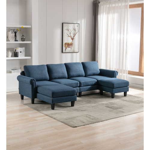Convertible Sectional Sofa, LShaped Couch with Soft Seat and Modern