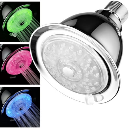 Luminex™ by PowerSpa® 7-Color 4-Setting LED Shower Head with Air Turbo Pressure Boost