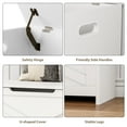 thumbnail image 3 of 30'' Wooden Storage Bench with Safety Hinge, Wooden Box Large Storage Chest Organizer with Lid, White, 3 of 6