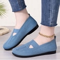 thumbnail image 4 of IEMIEMIEM Orthopedic Shoes for Women Arch Support Slip on Non Slip Work Shoes Wide Mesh Stretch House Shoes Comfortable 2026 Foam Shoes Blue 10 Wide, 4 of 5
