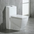 thumbnail image 2 of WOODBRIDGE T-0020 Dual Flush Elongated One Piece Toilet with Soft Closing Seat Design, Deluxe Square, 2 of 14