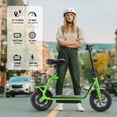 thumbnail image 4 of SAY YEAH Electric Scooter,Foldable Electric Scooter for Adults with Seat,20MPH Top Speed,12" Tires,Blue, 4 of 6