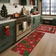 thumbnail image 1 of Tapetes de poliéster con adornos navideños, 2 unidades, tapetes y tapetes de cocina navideños, tapete antideslizante, decoración navideña para cocina, juegos de tapetes de cocina, decoración navideña, 1 of 6