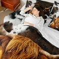 thumbnail image 4 of Castle Fairy Kids Teens Western Highland Cattle Twin Bedding Sets 7-Piece,Farmhouse Cow Print Bedding Comforter Set Microfiber,Vintage Aesthetic Breathable Sheet Sets,Super Cozy Room Decor, 4 of 8