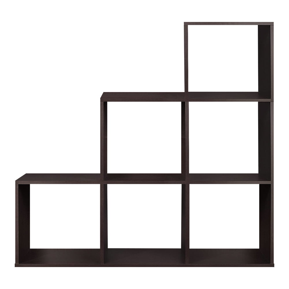 Kepooman Wood 6 Cube Organizer Storage, Modern Open Bookcase Bookshelf Cabinet, Dark Brown Kepooman Wood 6 Cube Organizer Storage, Modern Open Bookcase Bookshelf Cabinet, Dark Brown